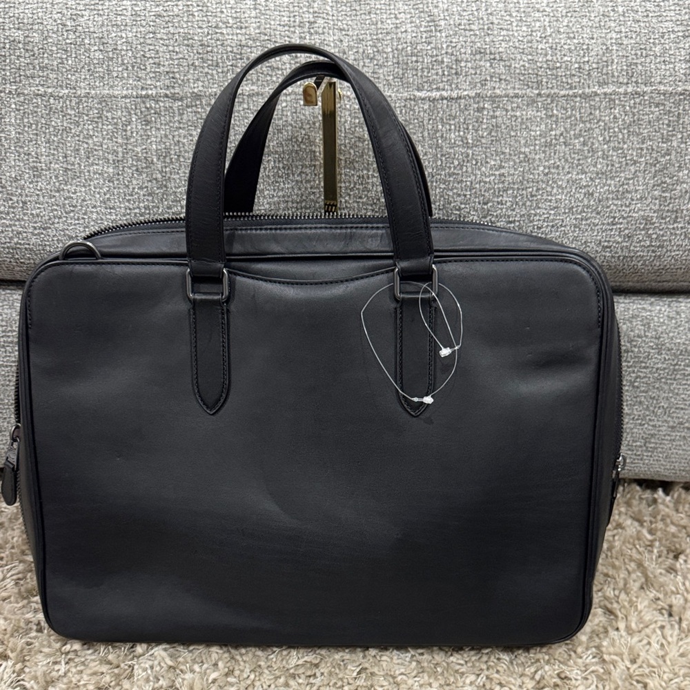 2023 Coach Black Leather Men's Briefcase - Picture 3 of 11